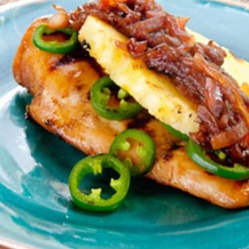 Grilled Chicken and Pineapple with Onion Relish Recipe
