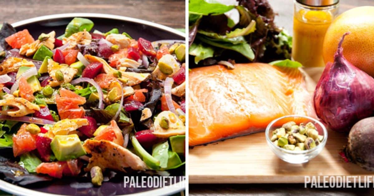 Salmon and Beet Salad With Spicy Dressing Recipe Paleo Leap