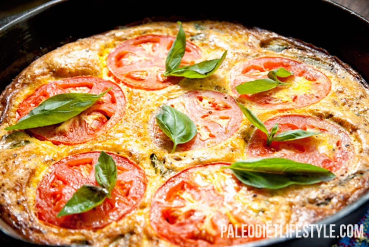 Tomato Basil Frittata Recipe Paleo Leap