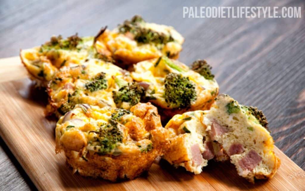 Mini Ham And Broccoli Frittatas Recipe Paleo Leap