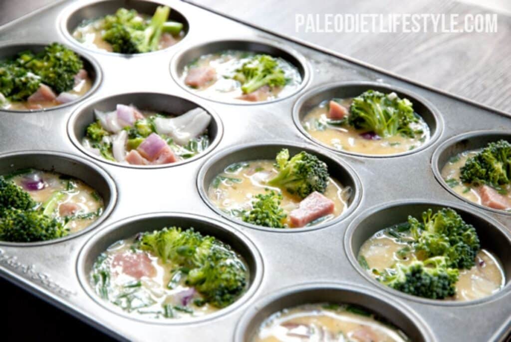 Mini Ham And Broccoli Frittatas Recipe Paleo Leap