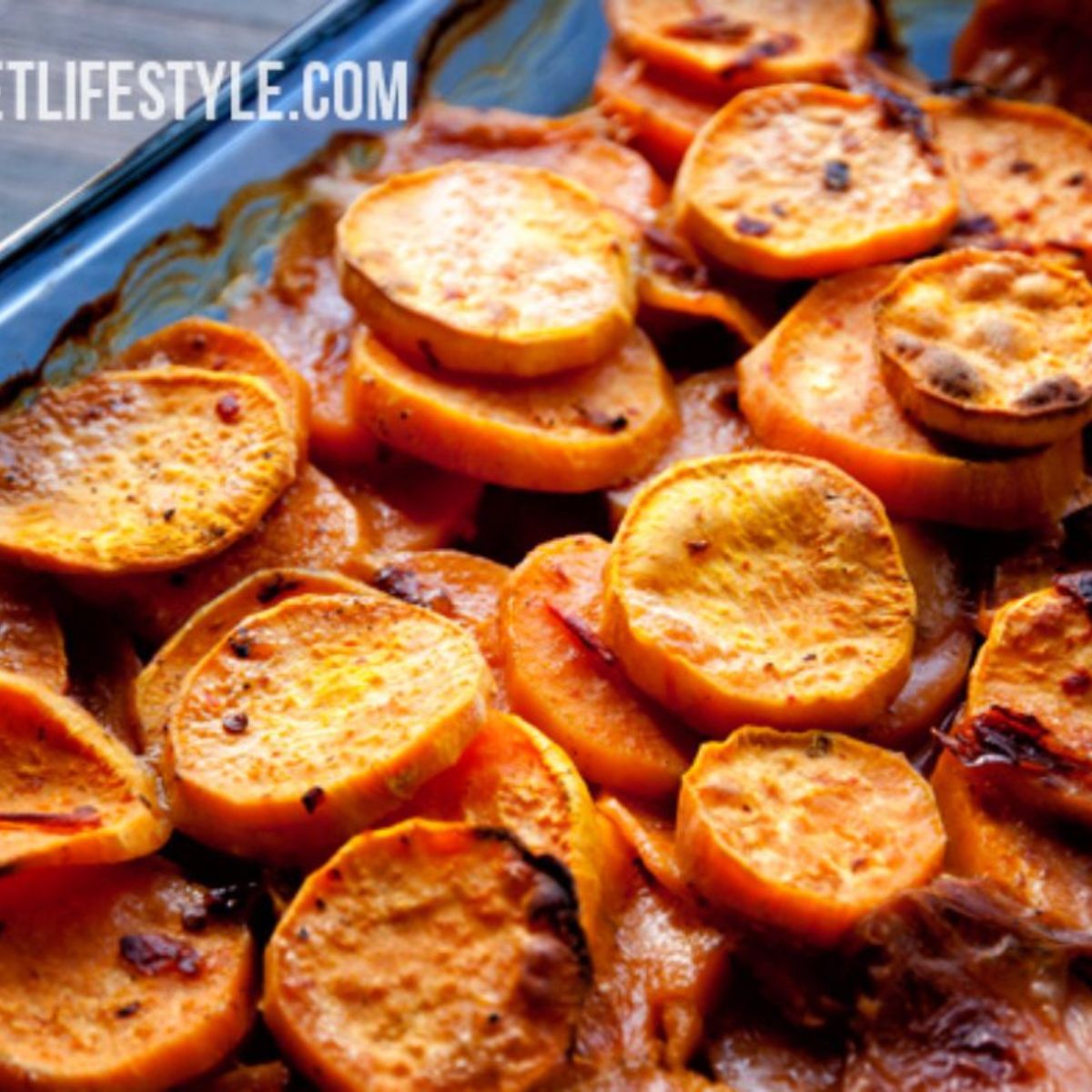 Chipotle scalloped sweet potatoes Featured