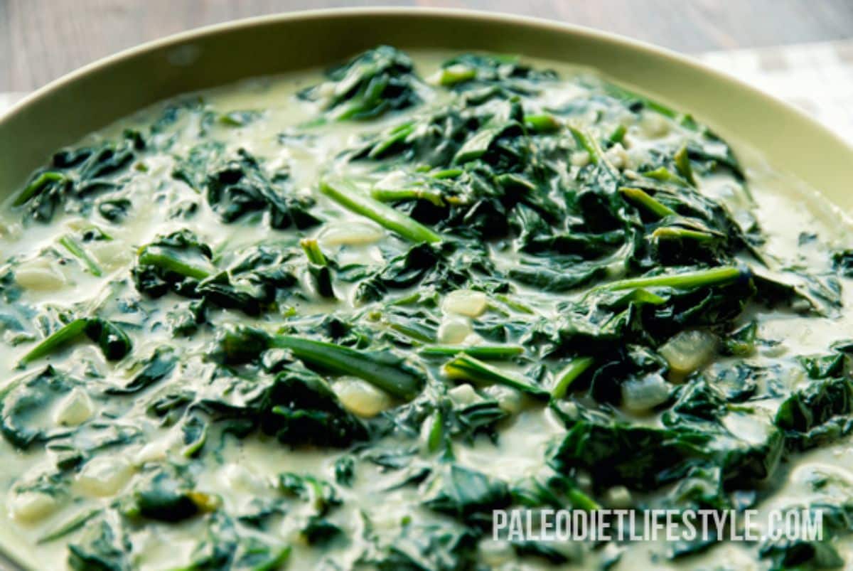 Creamed spinach