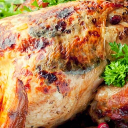 Herb-Crusted Turkey With Apple-cranberry And Veal Stuffing Recipe