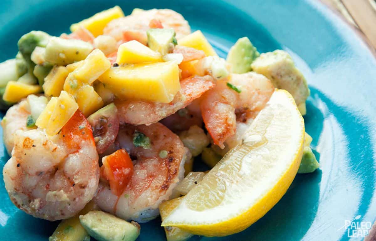 Shrimp With Avocado And Mango