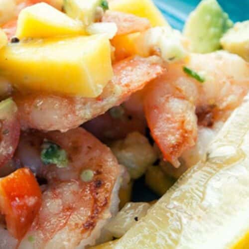 Shrimp With Avocado And Mango Recipe