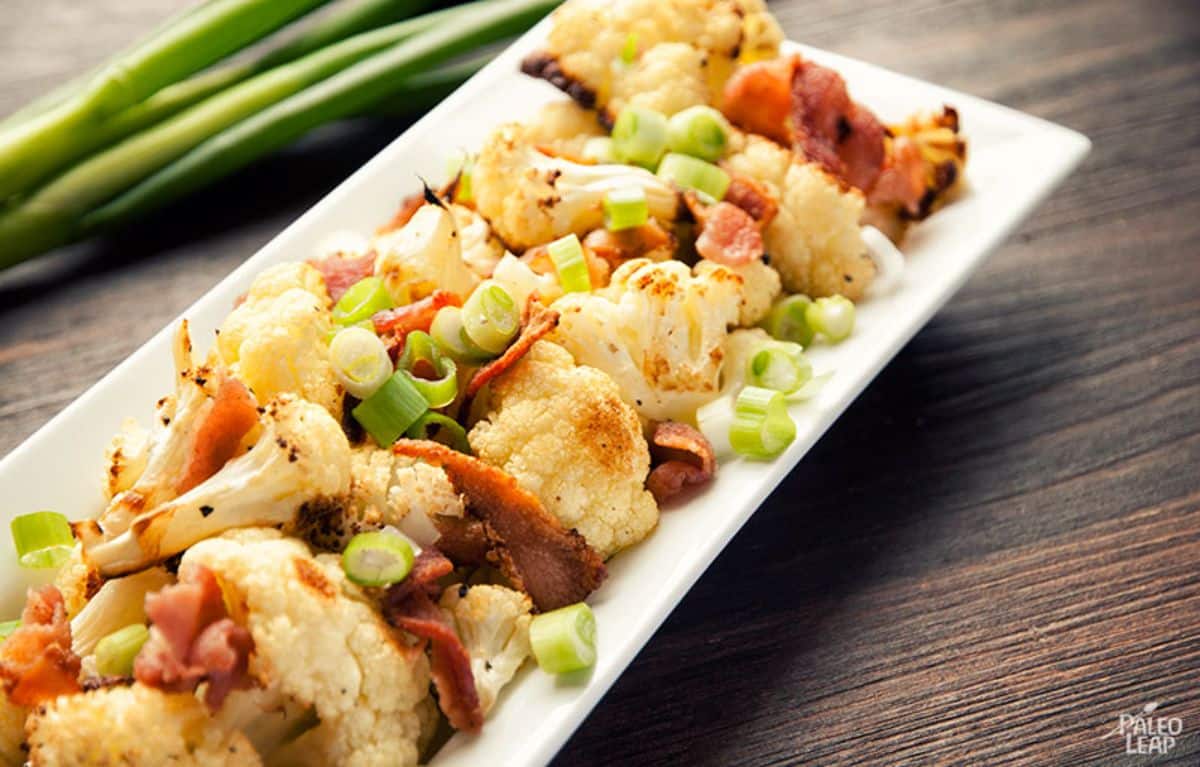 Roasted Cauliflower with Bacon