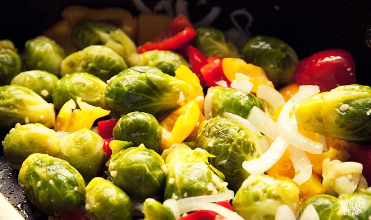 Asian Stir-Fried Brussels Sprouts Recipe Preparation