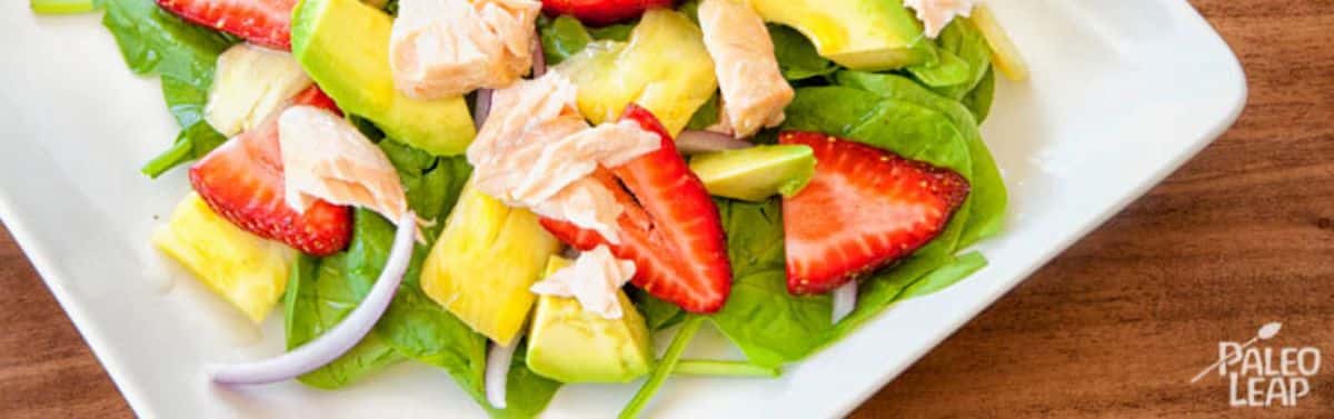 Spinach strawberry avocado salad easter