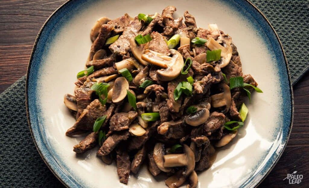 Beef Strips with Mushroom Sauce Recipe Paleo Leap