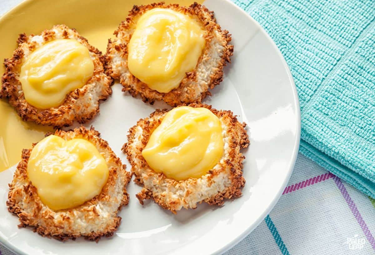 Coconut Macaroons With Lemon Curd
