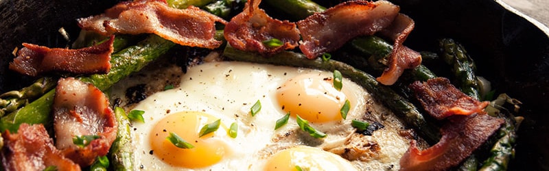 bake eggs asparagus top