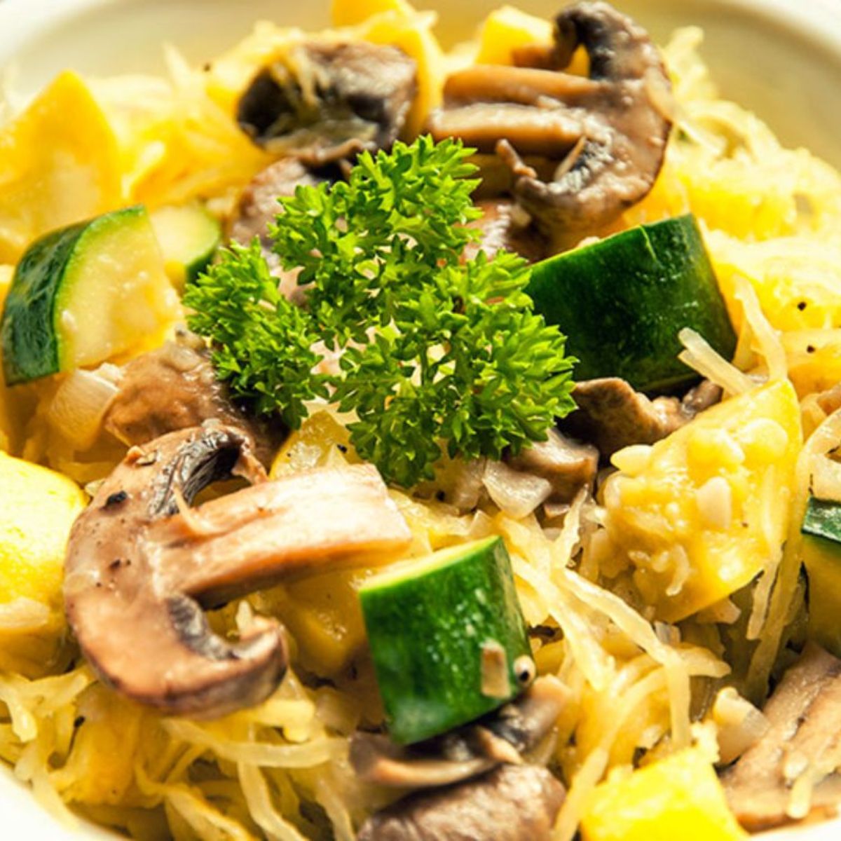 Zucchini Mushroom Pasta Featured