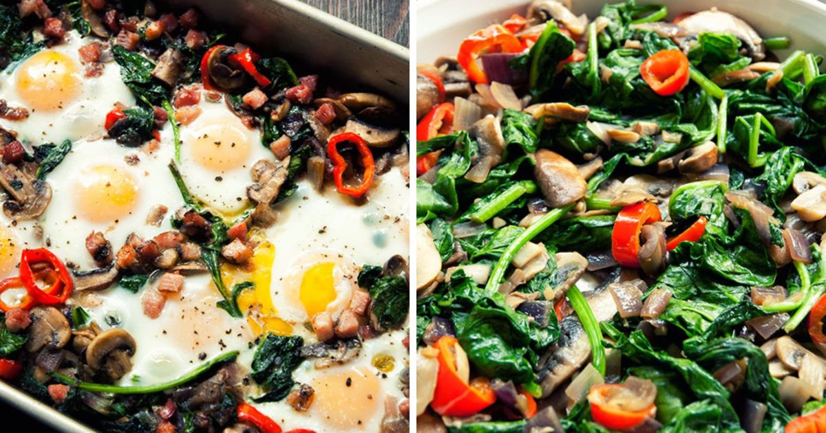 Baked Eggs with Pancetta And Mushrooms Recipe Paleo Leap