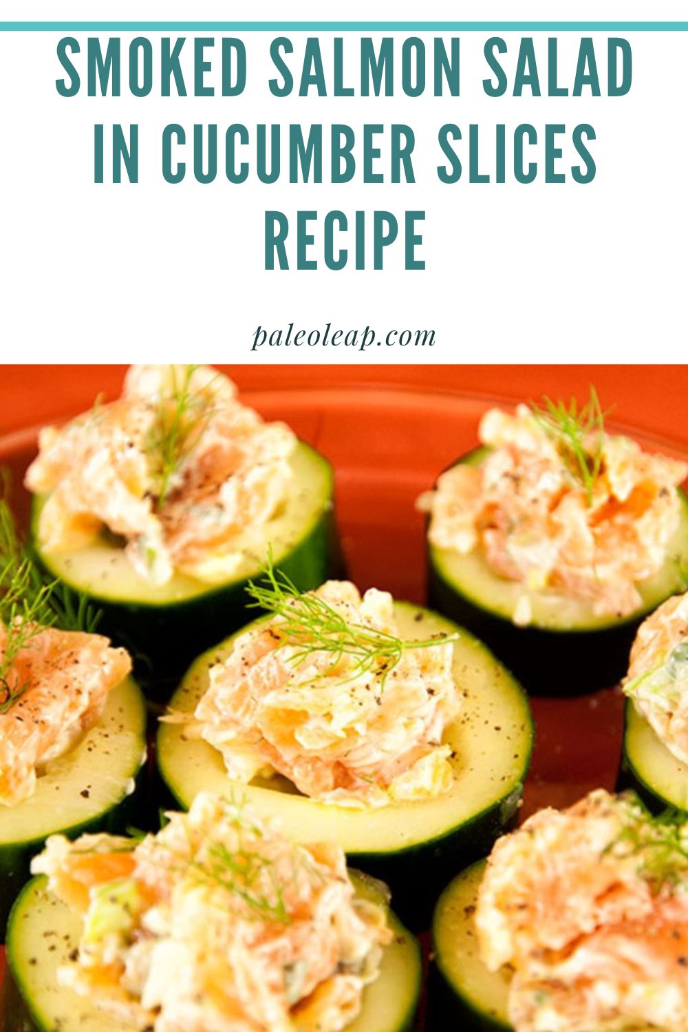 Smoked Salmon Salad on Cucumber Slices Recipe | Paleo Leap