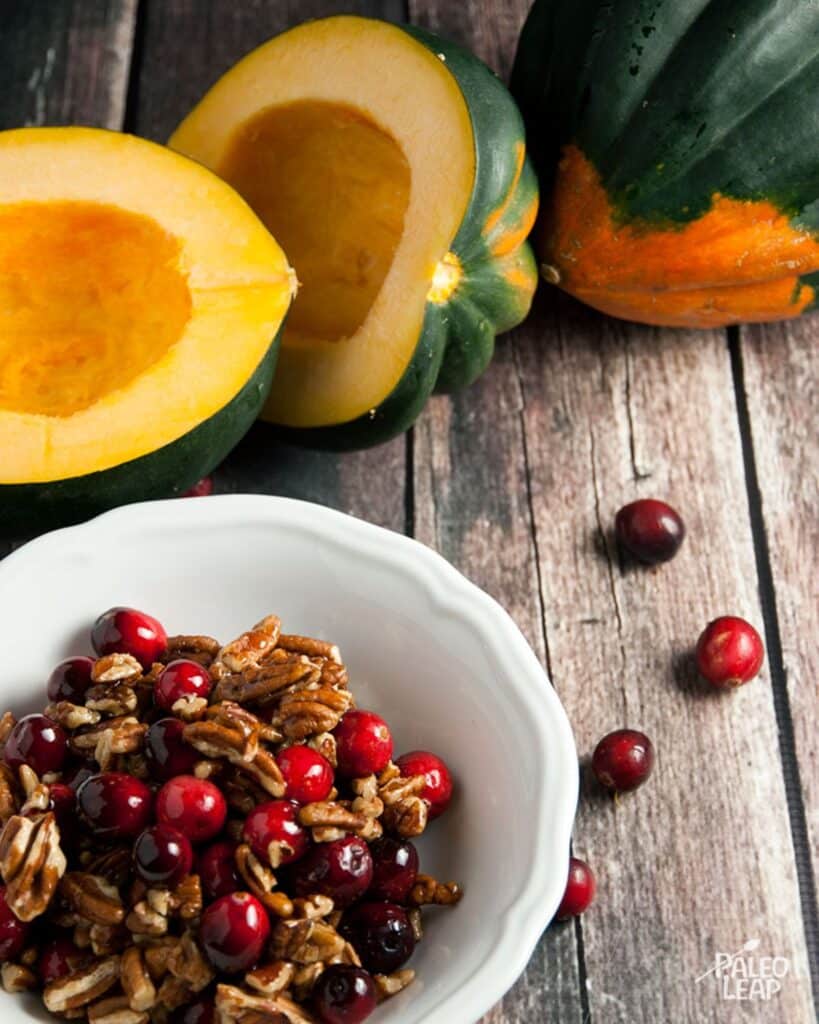 Acorn Squash with Walnuts & Cranberries Recipe Paleo Leap