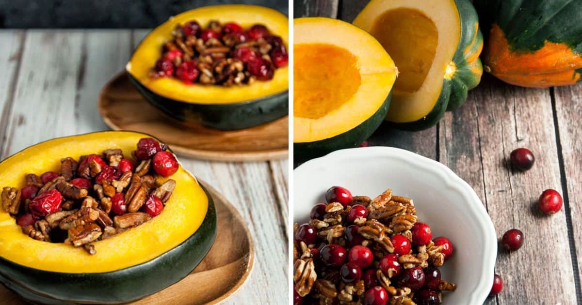 Acorn Squash With Walnuts Cranberries Recipe Paleo Leap