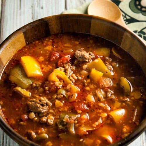 Slow Cooker Beef And Pepper Soup Recipe