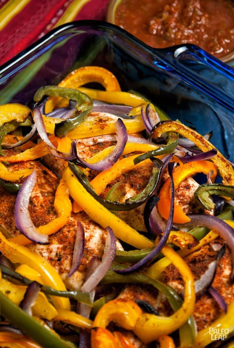 Oven Chicken Fajita Bake Recipe | Paleo Leap