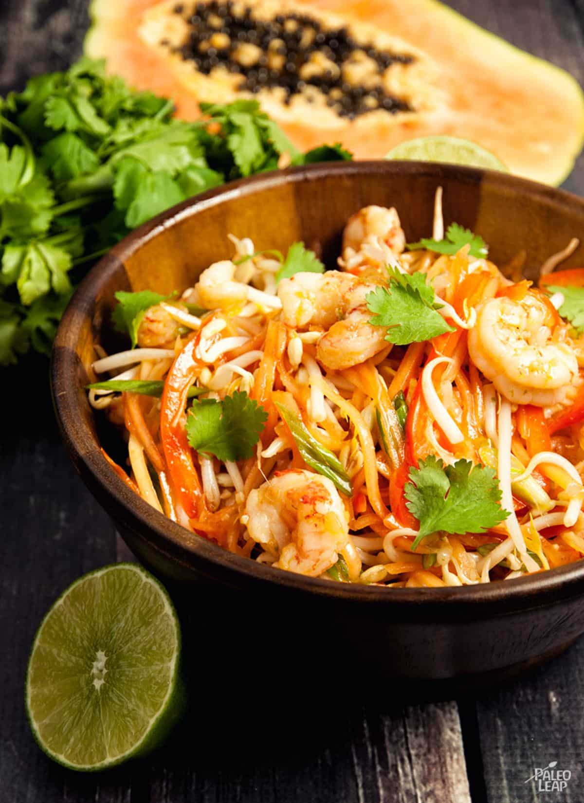 Crunchy Papaya Salad With Shrimp