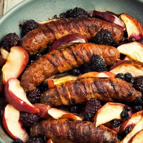Bacon-Wrapped Sausage With Apples Recipe