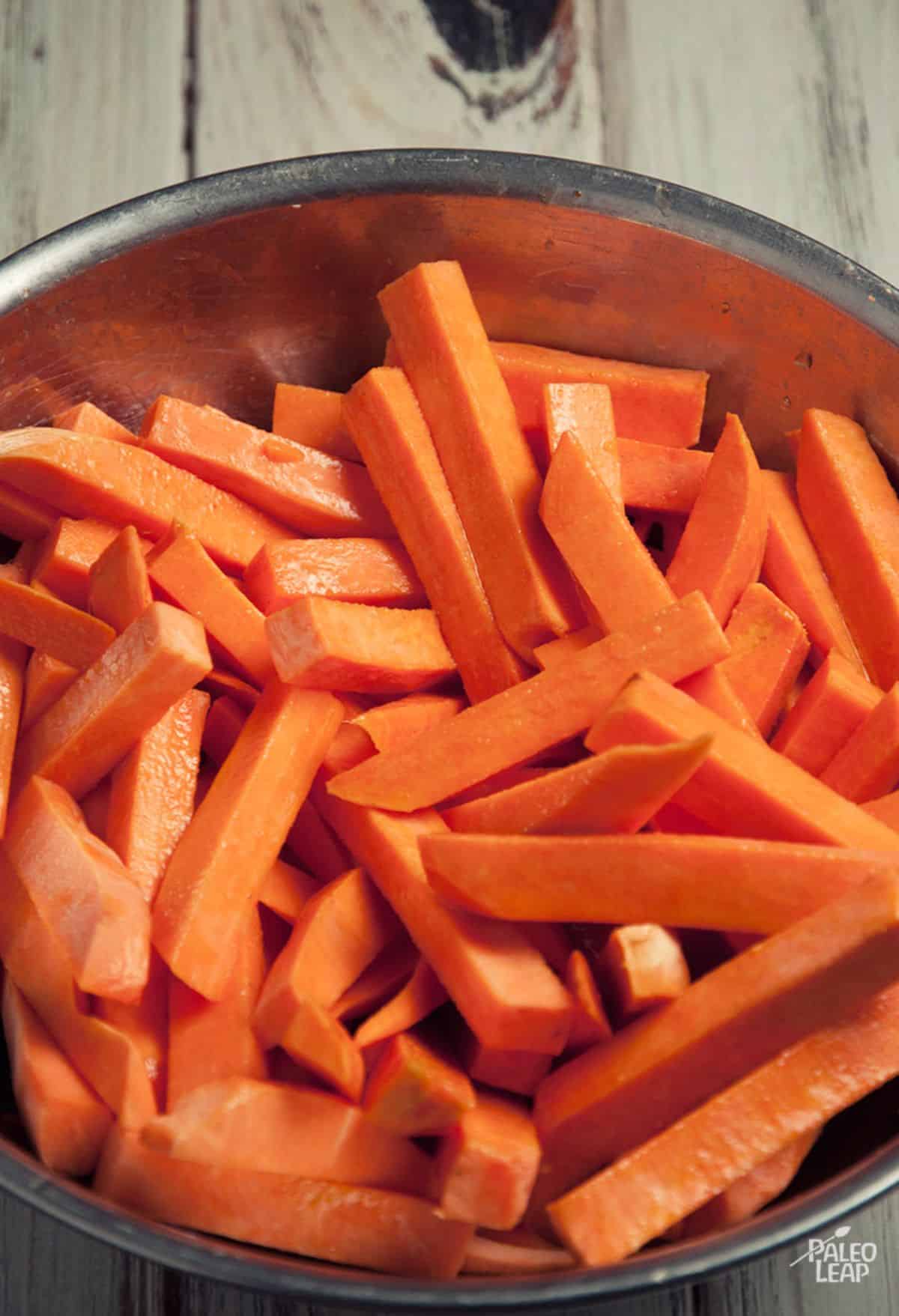 Chipotle-Glazed Sweet Potato Fries Recipe Preparation