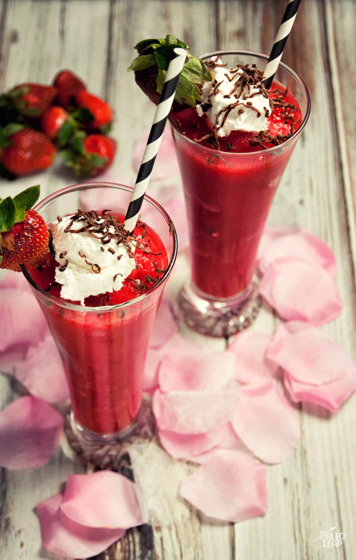 Frozen Coconut Strawberry Drink