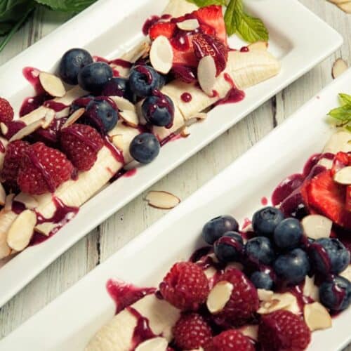 Fruit Banana Split Recipe