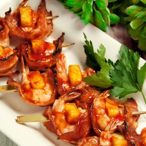 Shrimp Pineapple and Bacon Skewers Recipe