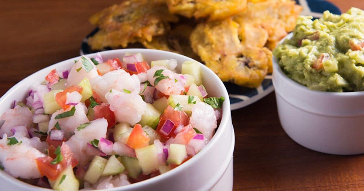 Ancestral Tables Shrimp Ceviche with Tostones Recipe Preparation