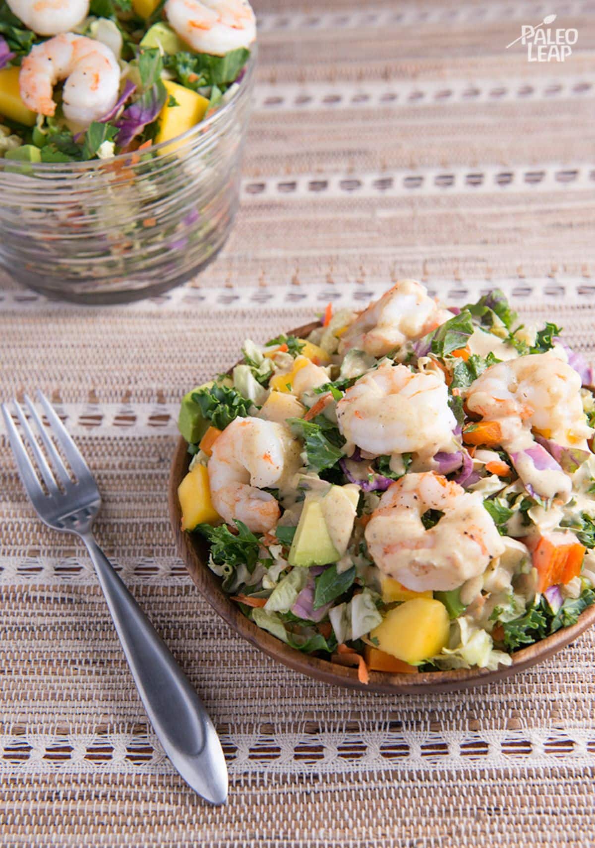 Chopped Salad with Shrimp and Curry Dressing
