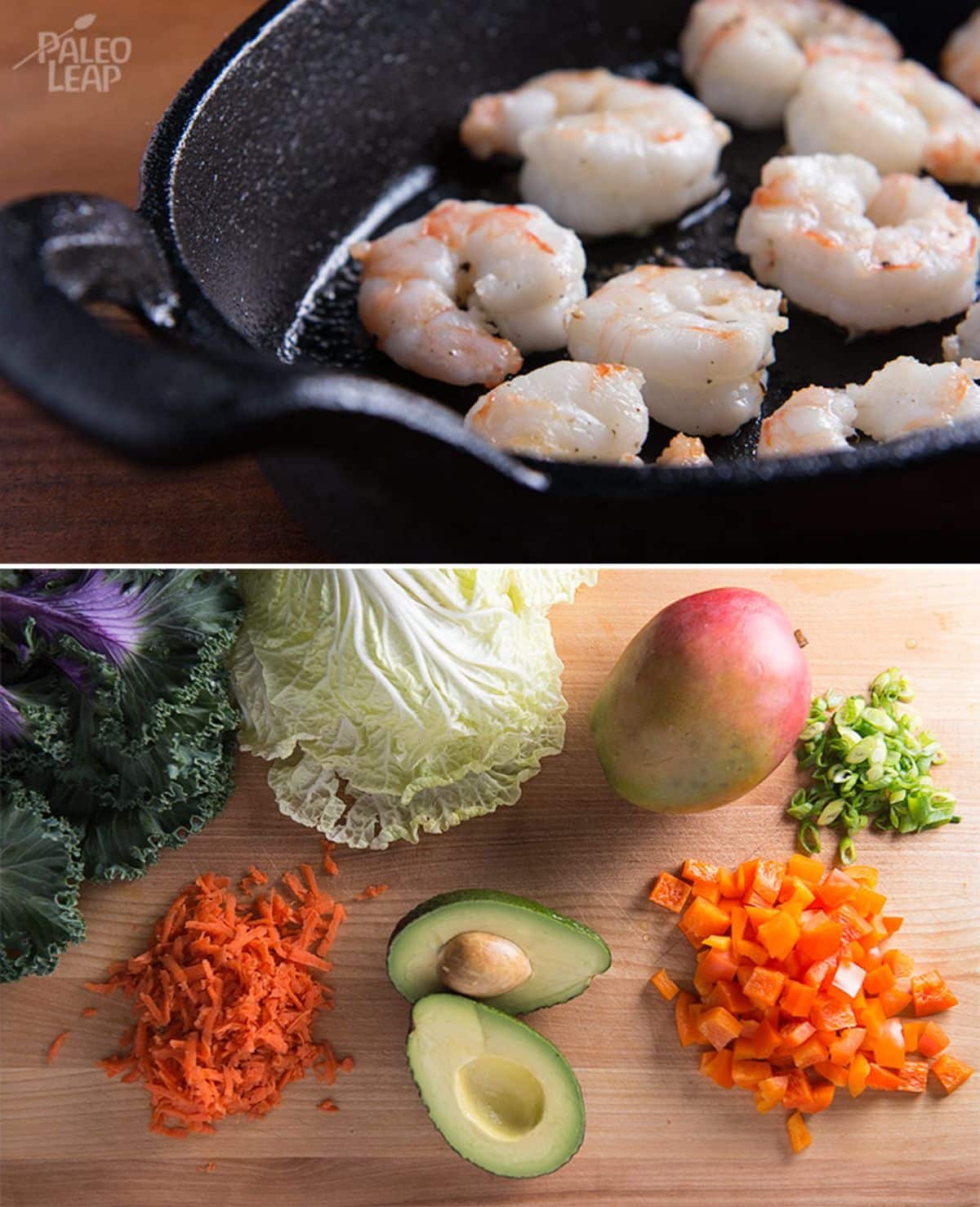 Chopped Salad with Shrimp and Curry Dressing Recipe Preparation