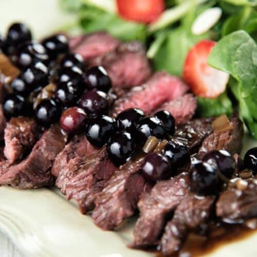 Flank Steak With Blueberry Sauce Recipe