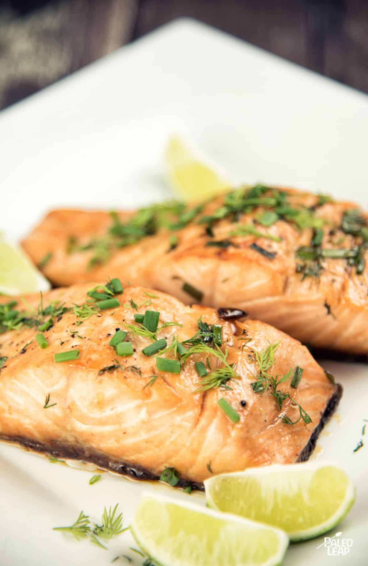 Maple Salmon With Chives and Dill