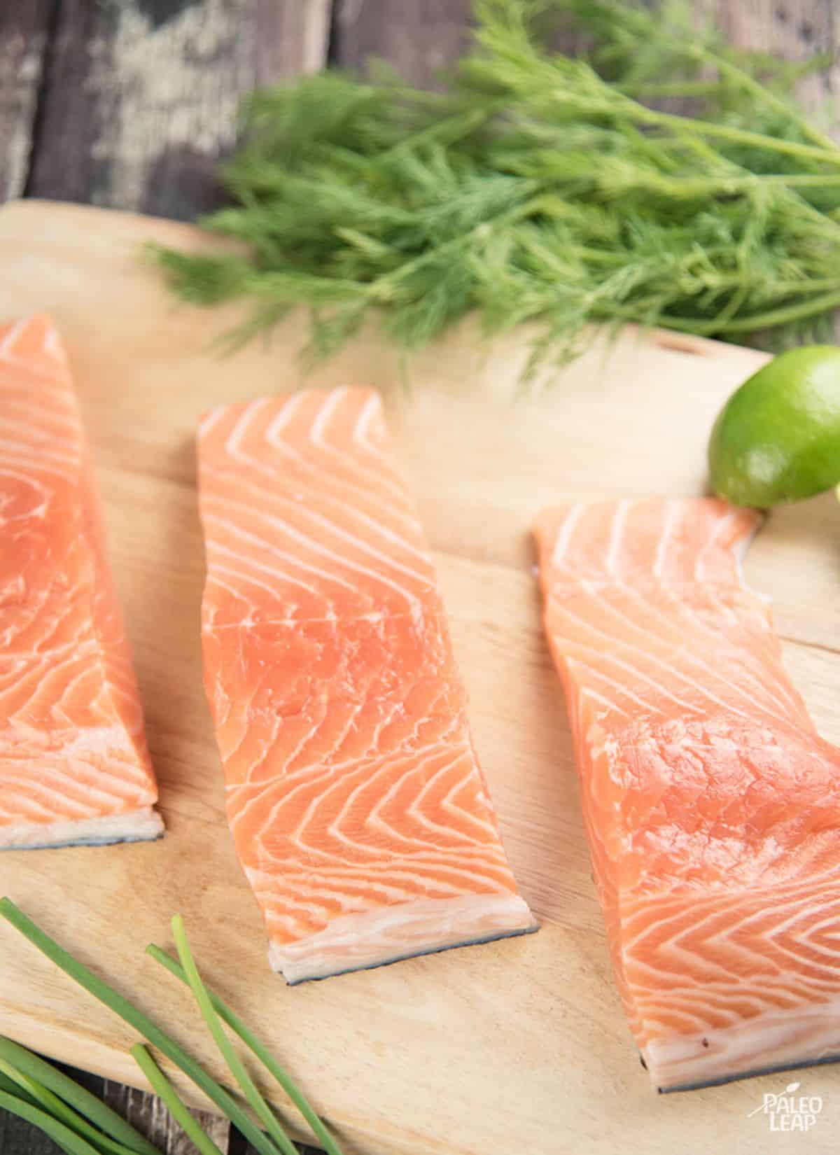 Maple Salmon With Chives and Dill Recipe Preparation