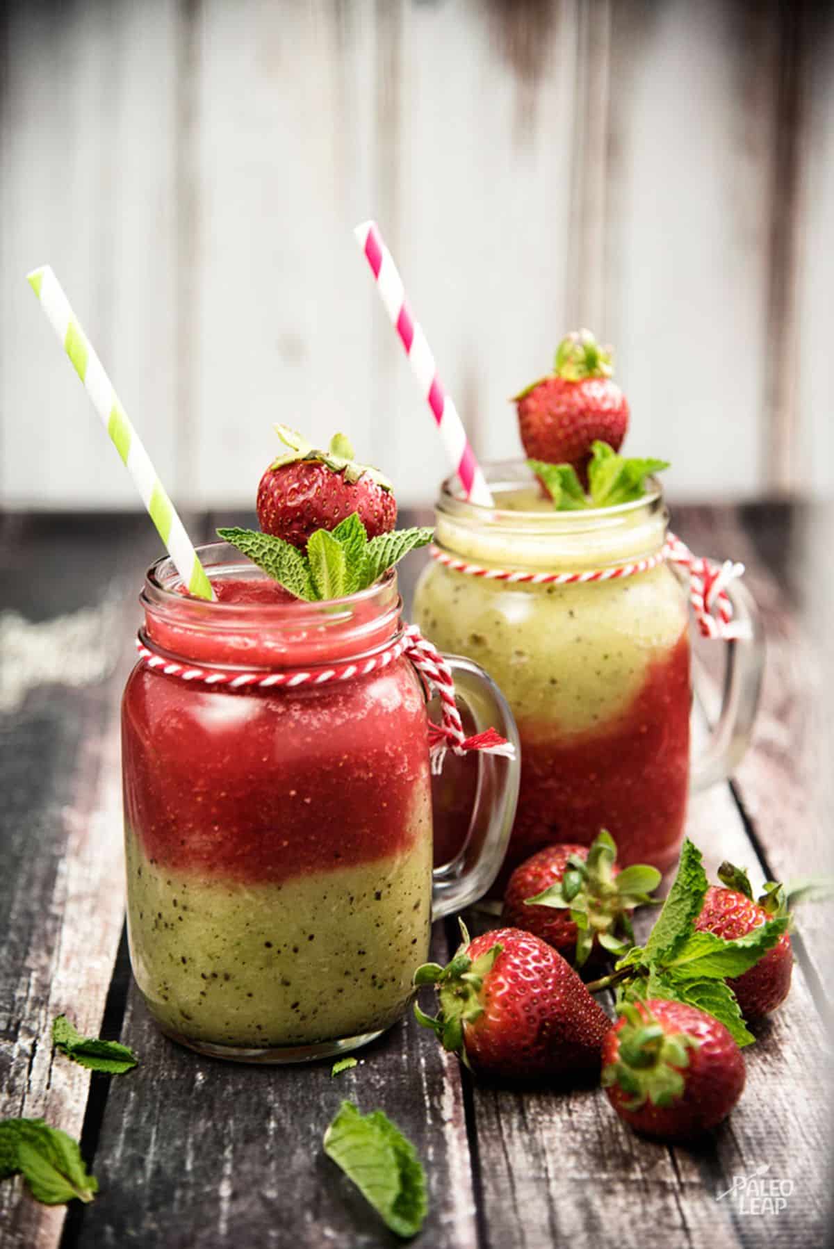 Strawberry-Kiwi Mojito Smoothie