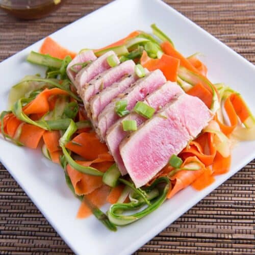Asian Marinated Tuna with Shaved Salad Recipe