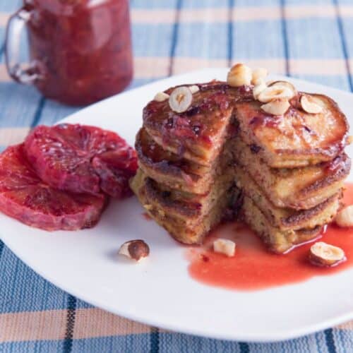 Eat Drink Paleos Hazelnut Pancakes With Blood Orange Sauce Recipe