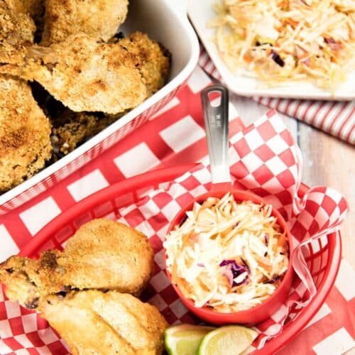 Fried Chicken With Spicy Cumin Coleslaw Recipe
