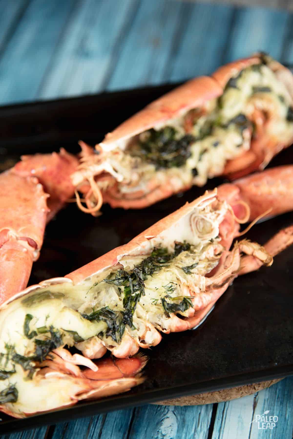 Grilled Lobster With Fresh Herbs Recipe Preparation