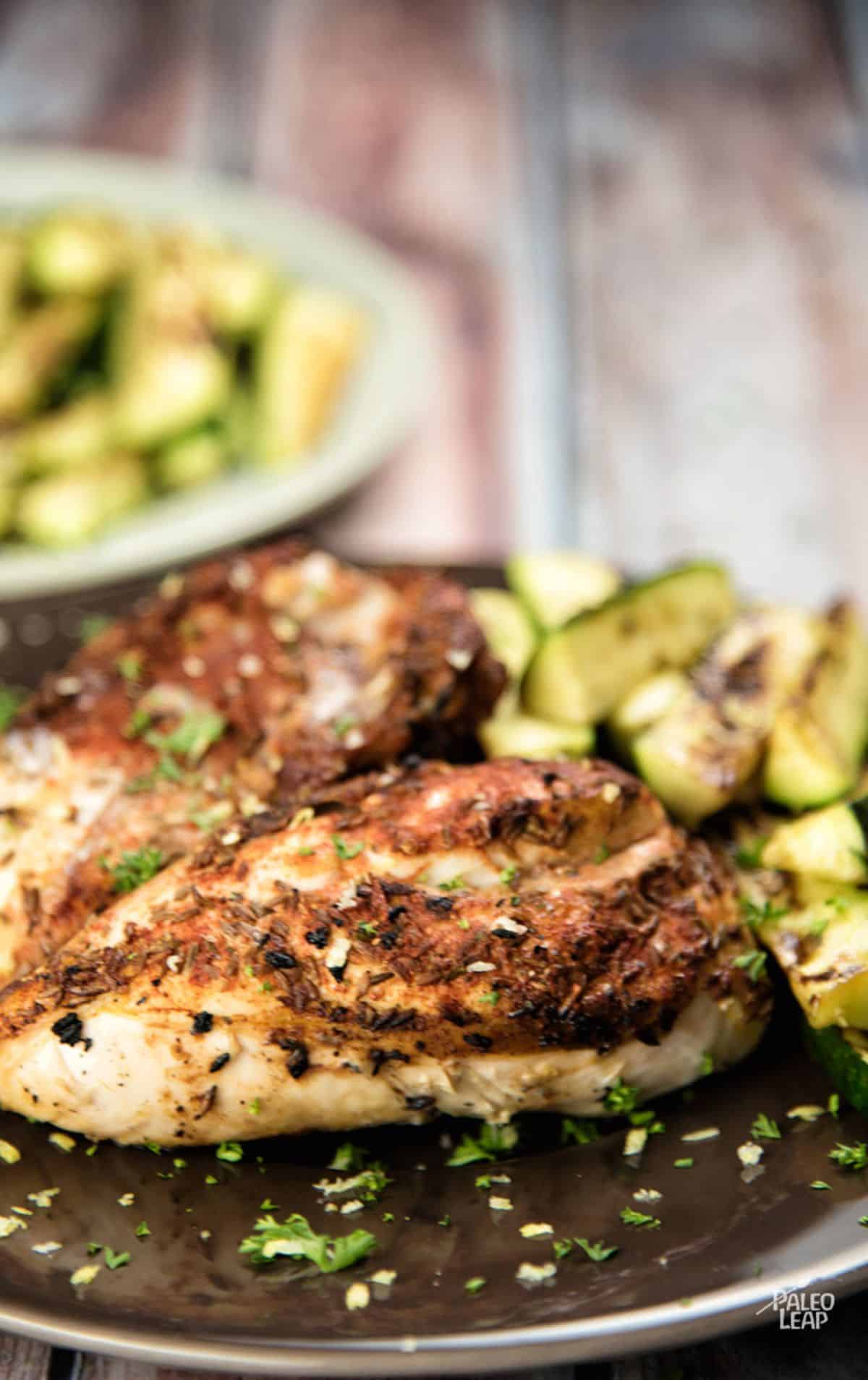 Grilled Chicken Breasts With Zucchini