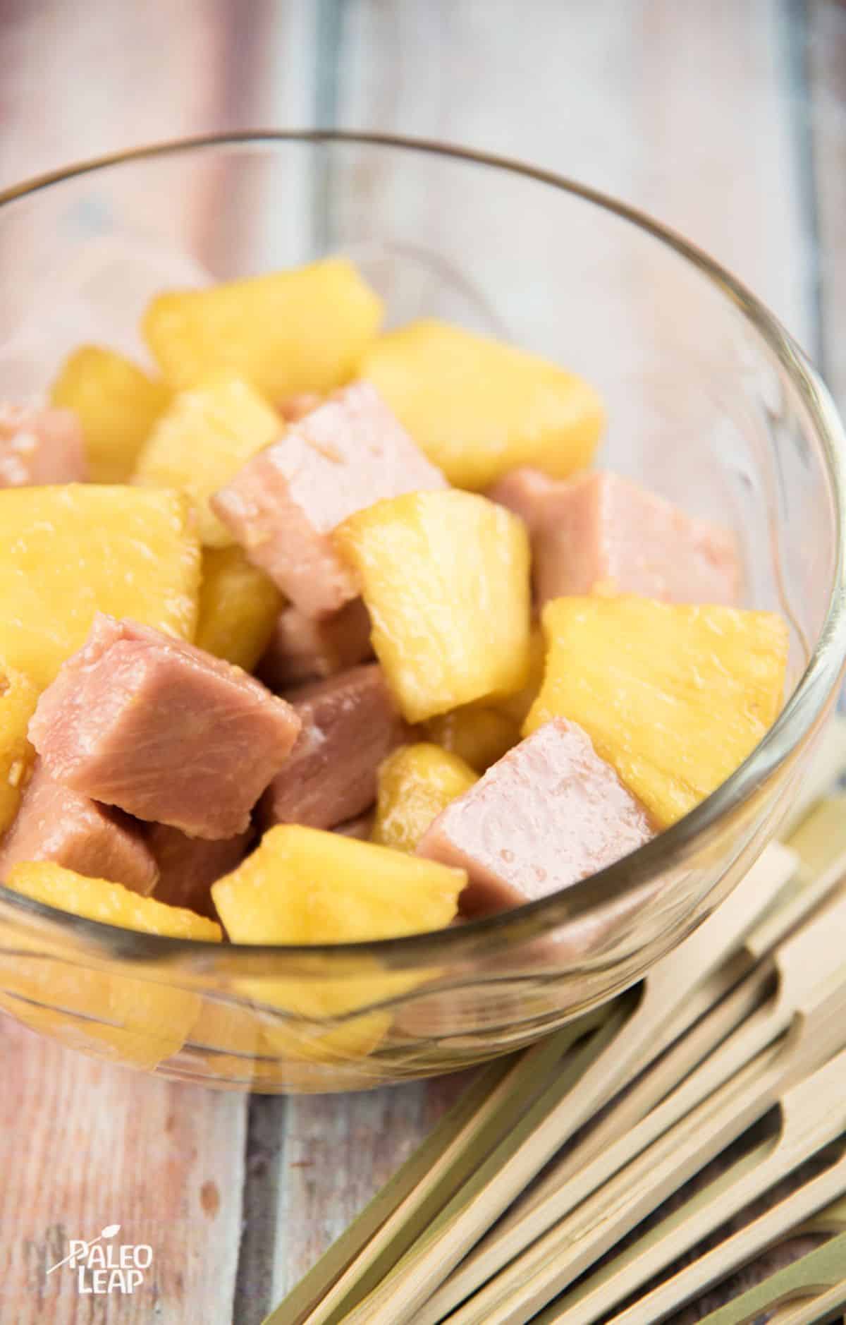 Ham And Pineapple Skewers Recipe Preparation