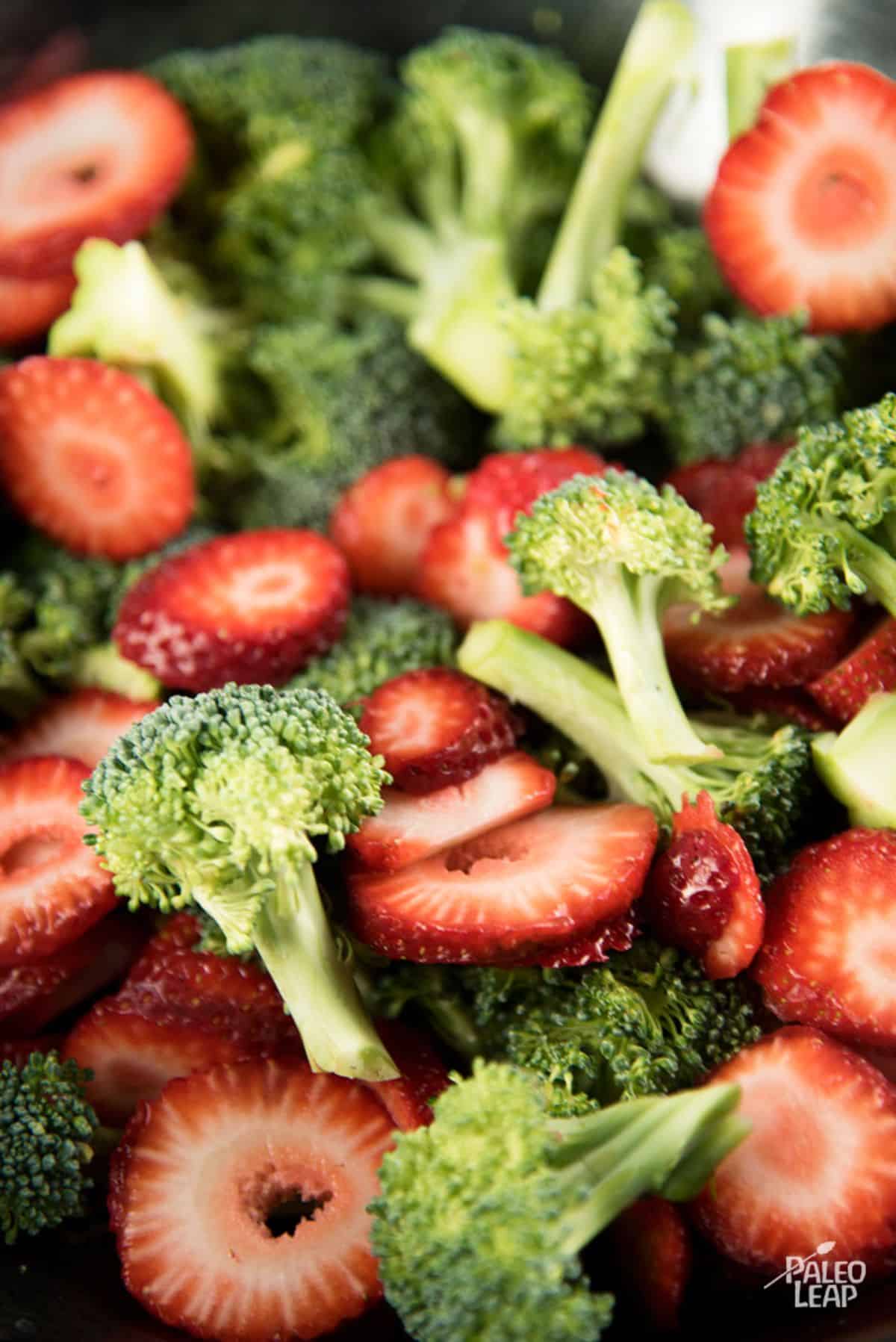 Strawberry Broccoli Salad Recipe Preparation