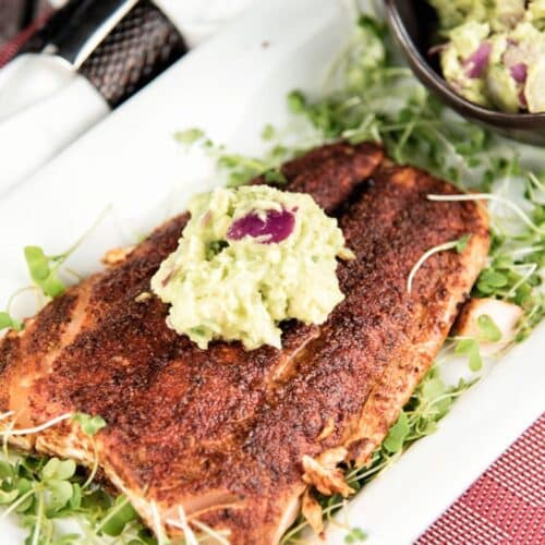 Grilled Salmon With Avocado Sauce Recipe