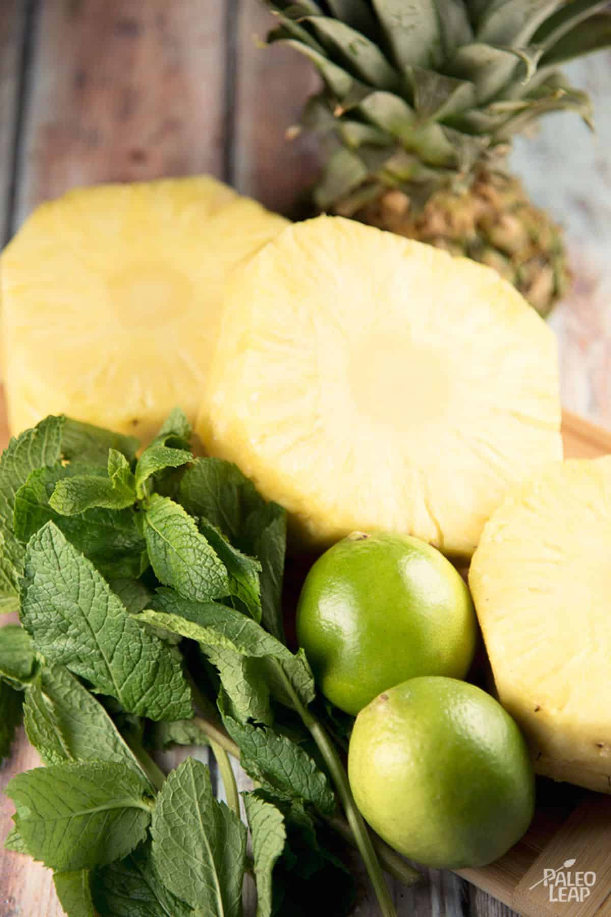 Pineapple with Lime and Mint Recipe Preparation