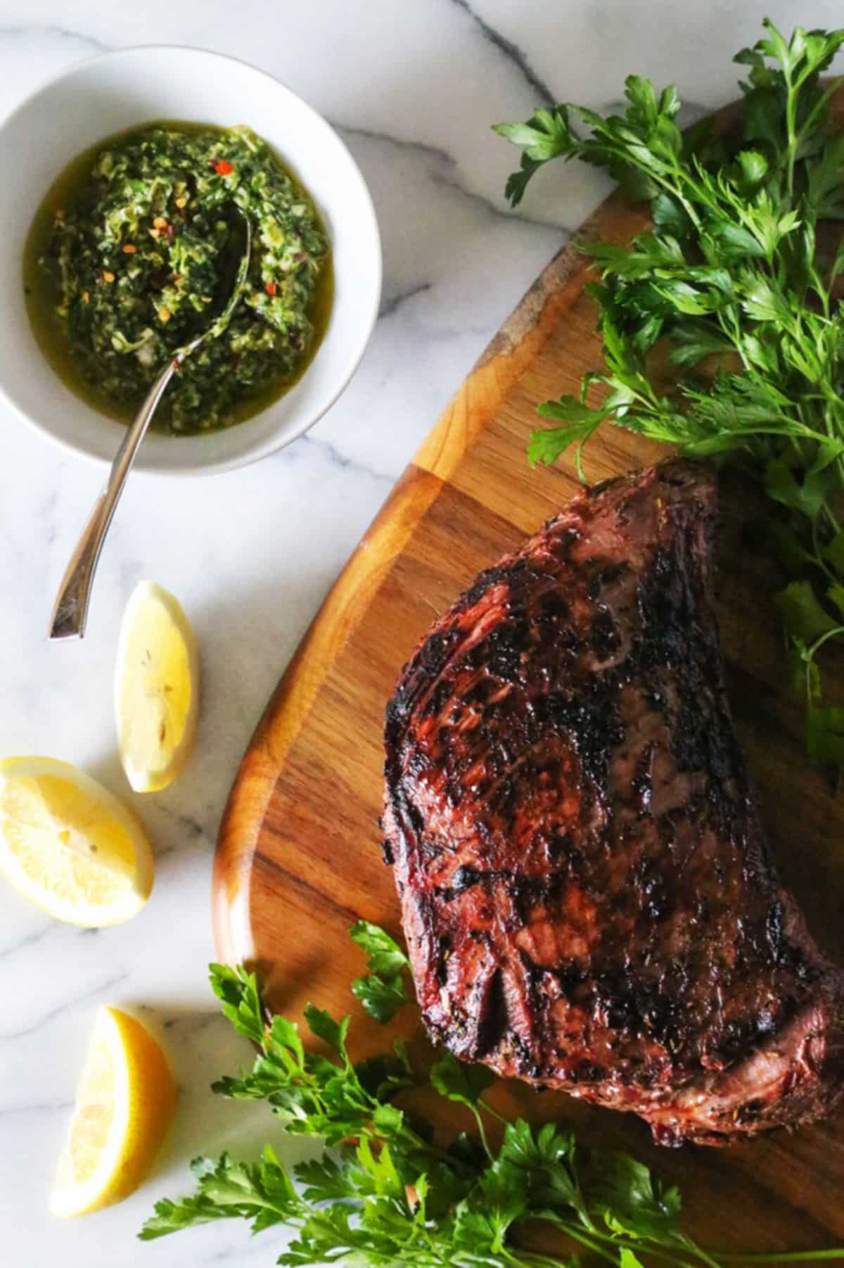 Grilled Tri Tip with Salsa Verde