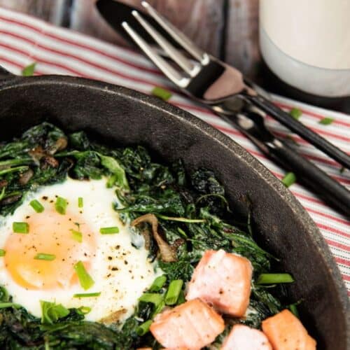 Baked Eggs With Spinach And Smoked Salmon Recipe
