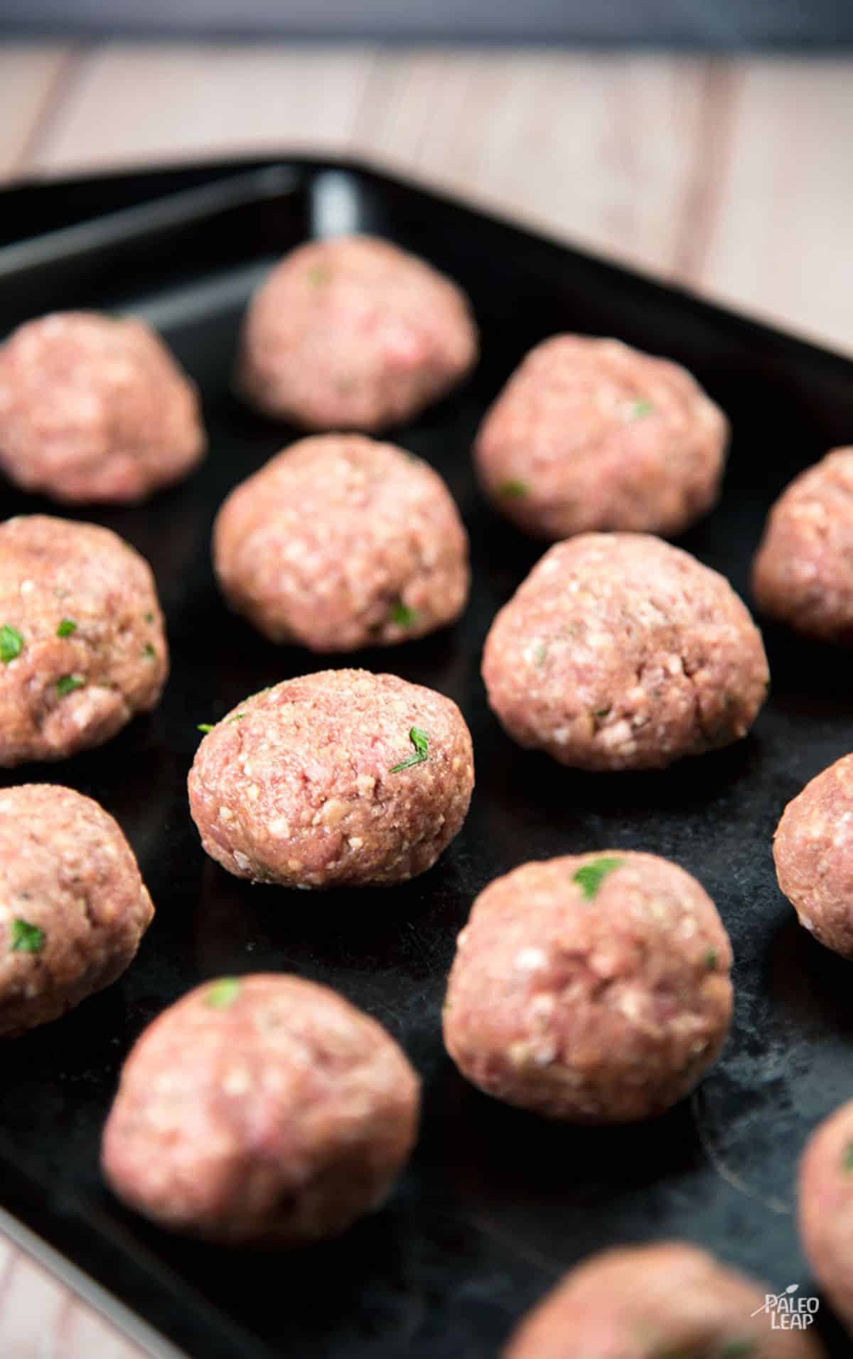 Greek-Style Meatballs Recipe Preparation