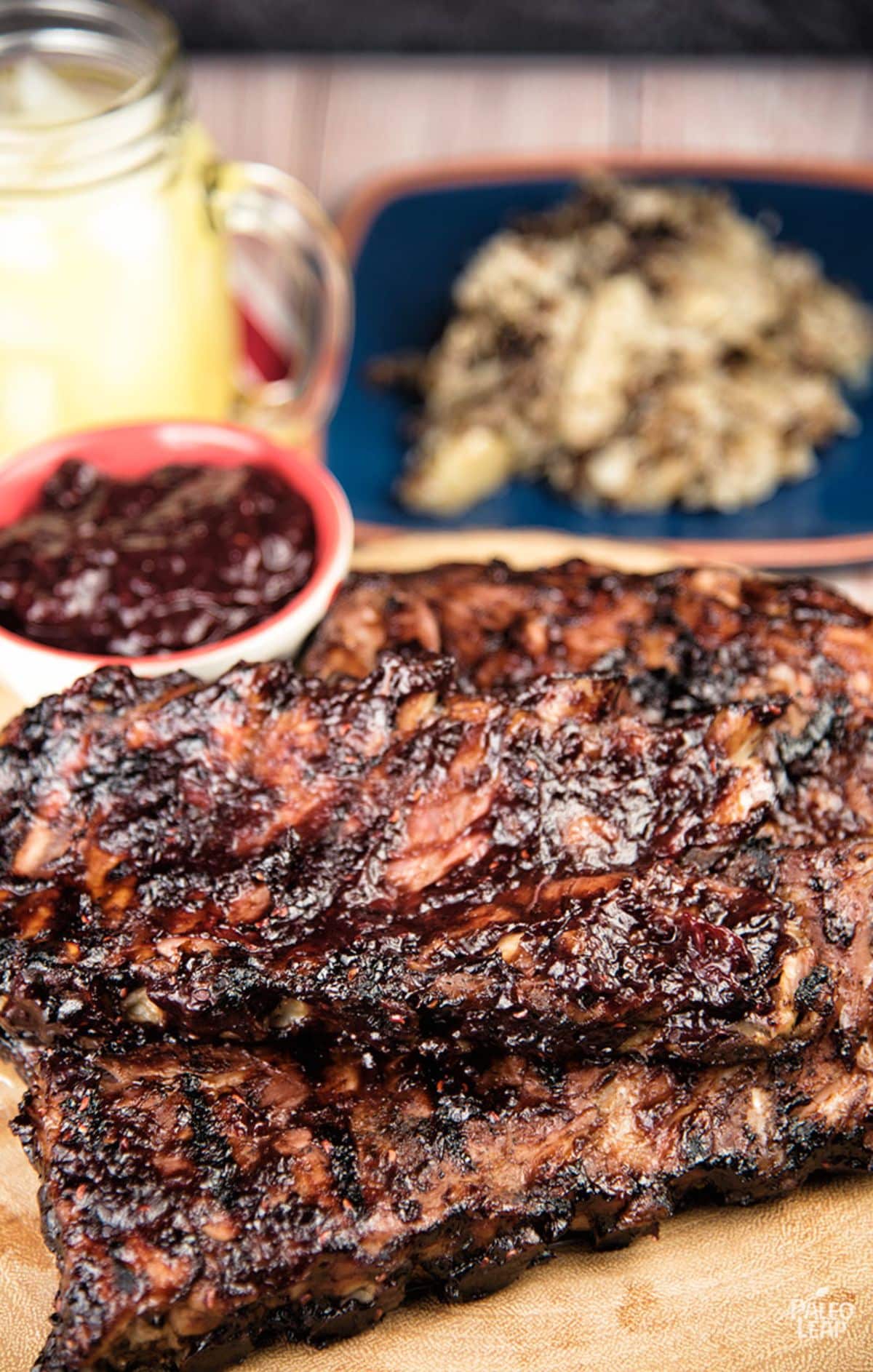 Ribs With Mixed Berry BBQ Sauce