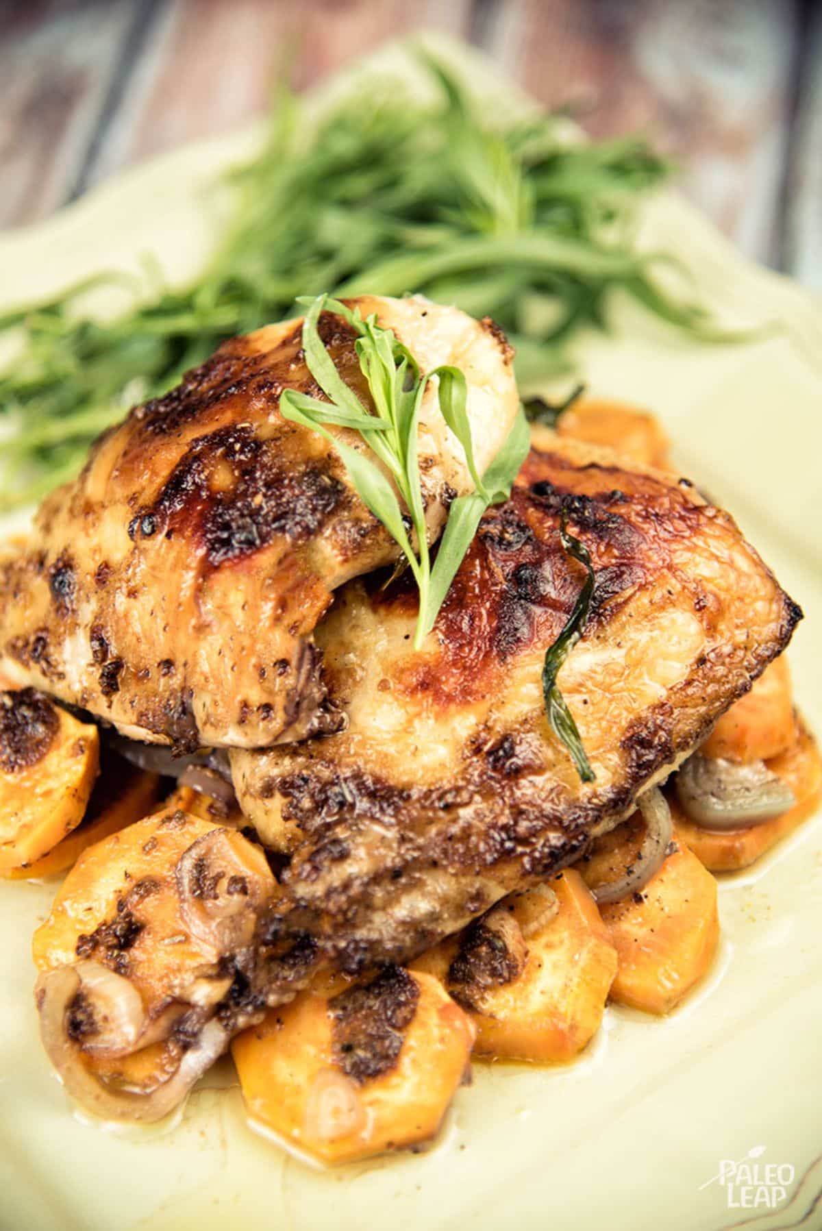 Roasted Chicken Thighs with Sweet Potatoes